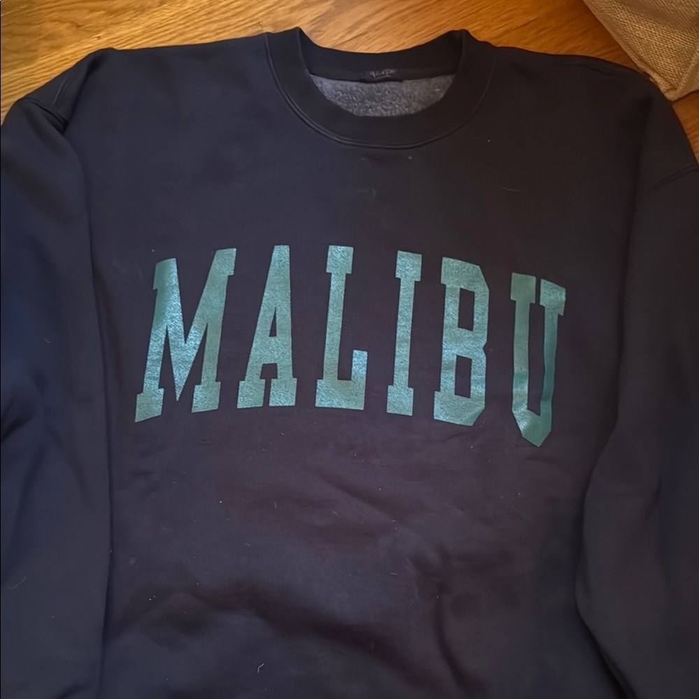 Brandy Melville Black Sweatshirt with Green Print